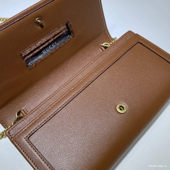 First bag ru wallet bamboo with Diana chain Gucci 0715